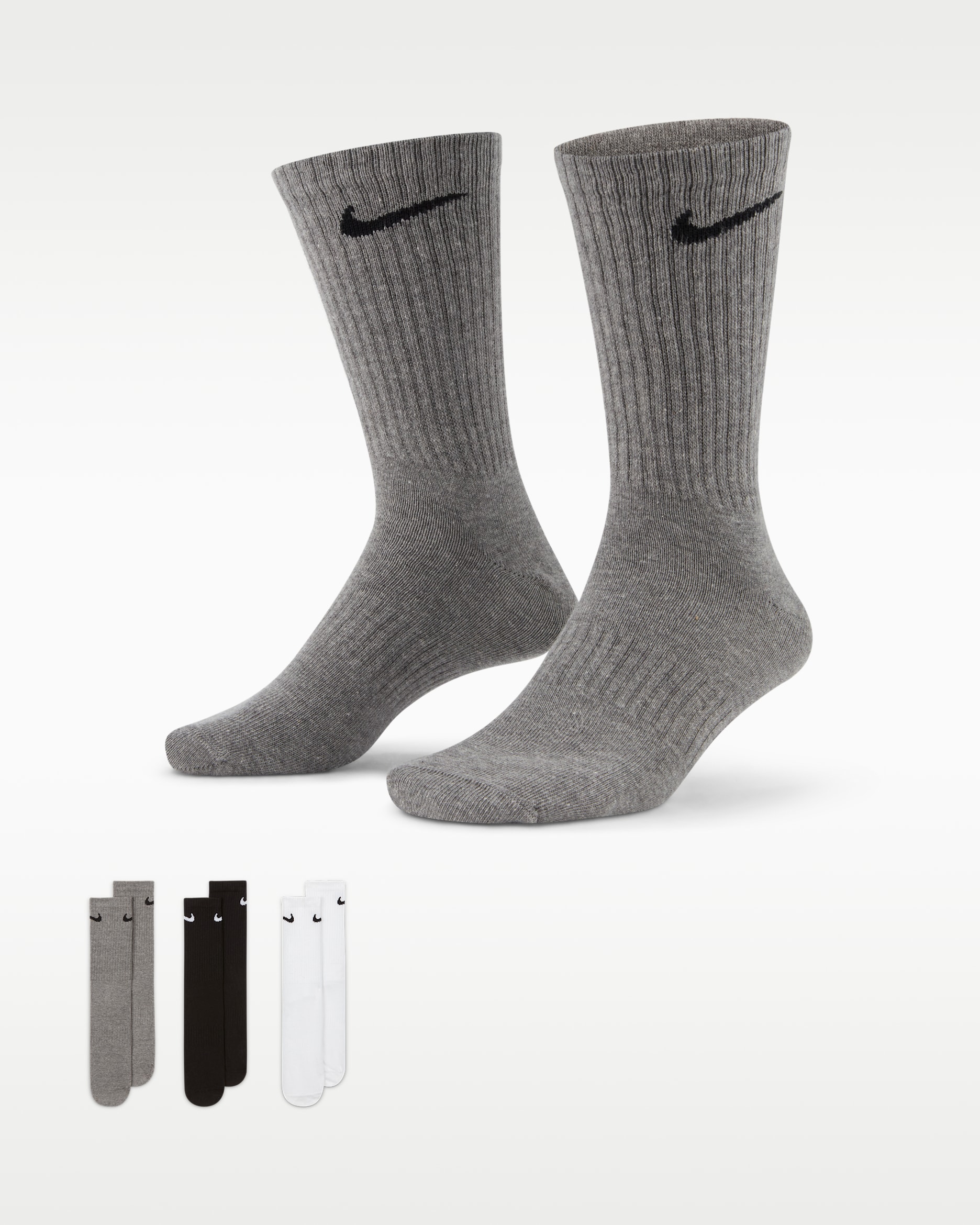 Nike Everyday Lightweight Training Crew Socks (3 Pairs). Nike LU